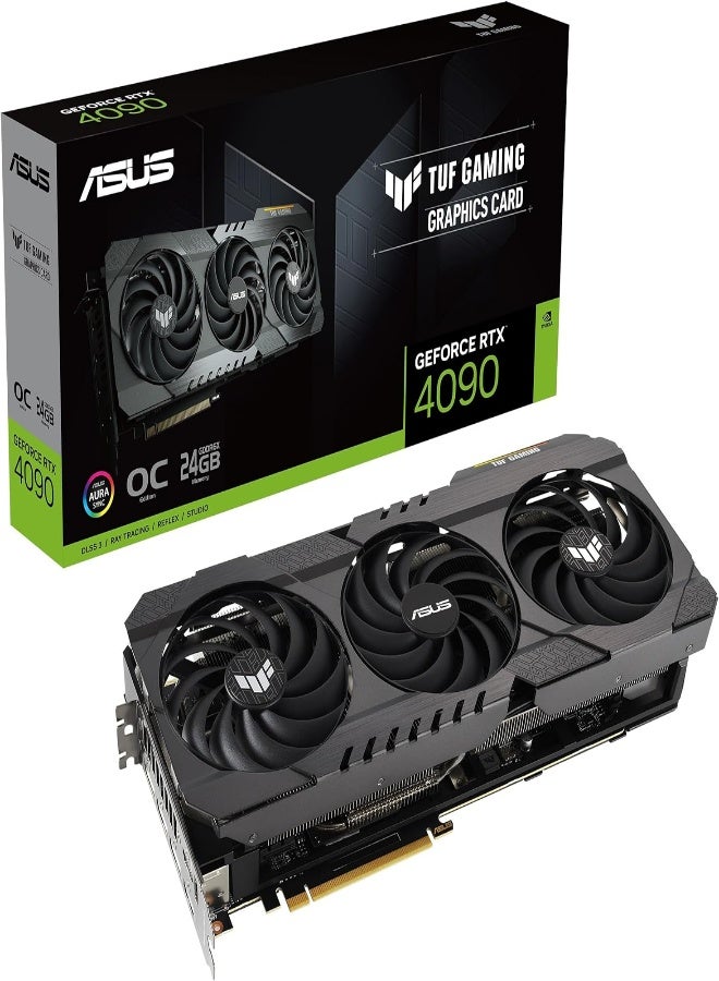 ASUS - TUF GeForce RTX 4090 24 GB OG OC Edition Gaming Graphics Card (NVIDIA GeForce RTX4090 DLSS 3, PCIe 4.0, 24 GB GDDR6X, 2X HDMI 2.1a, 3X DisplayPort 1.4a, TUF-RTX4090-O24G-OG - Image 1