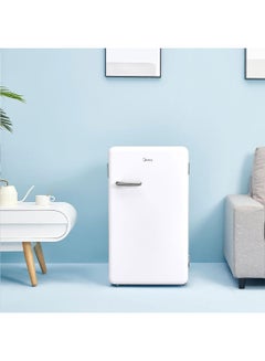 Midea 142L Gross Single Door Retro Style Refrigerator, Compact Size Free Standing, Best For Bedroom, Office & Mini Bar, Freezer Compartment Inside, Quick Cooling & Easy Cleaning MDRD142SLE01 White  - Image 5