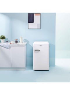 Midea 142L Gross Single Door Retro Style Refrigerator, Compact Size Free Standing, Best For Bedroom, Office & Mini Bar, Freezer Compartment Inside, Quick Cooling & Easy Cleaning MDRD142SLE01 White  - Image 4