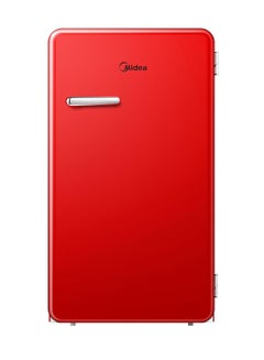 Midea 142L Gross Single Door Retro Style Refrigerator, Compact Size Free Standing, Best For Bedroom, Office & Mini Bar, Freezer Compartment Inside, Quick Cooling & Easy Cleaning 142 L MDRD142SLE32 Red  - Image 1