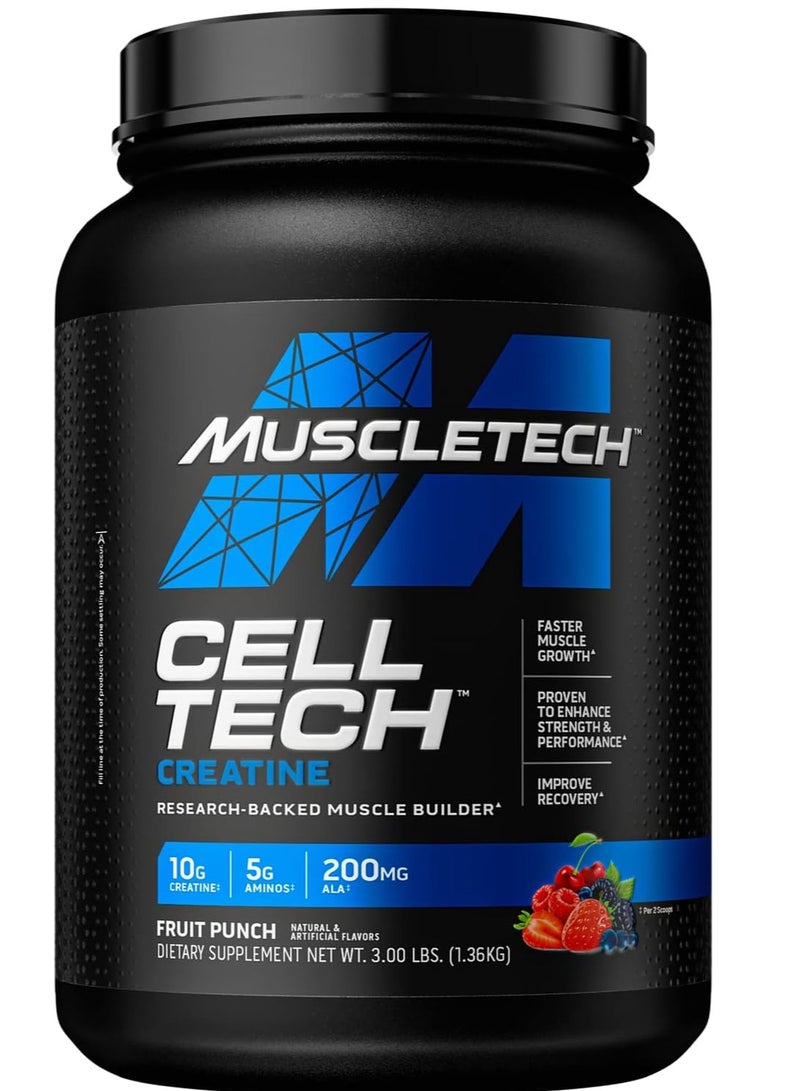 MuscleTech Cell Tech Creatine Fruit Punch 3 Lbs  - Image 1