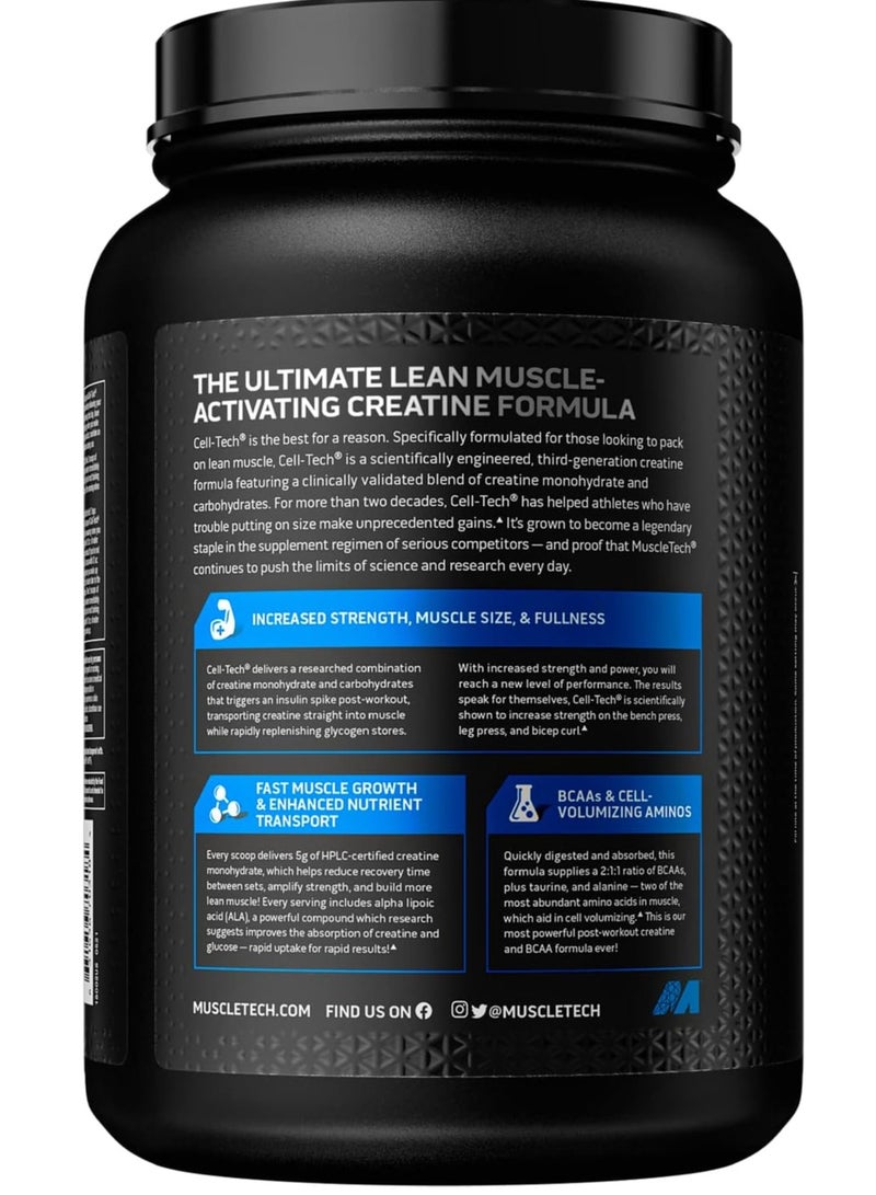 MuscleTech Cell Tech Creatine Fruit Punch 3 Lbs  - Image 2