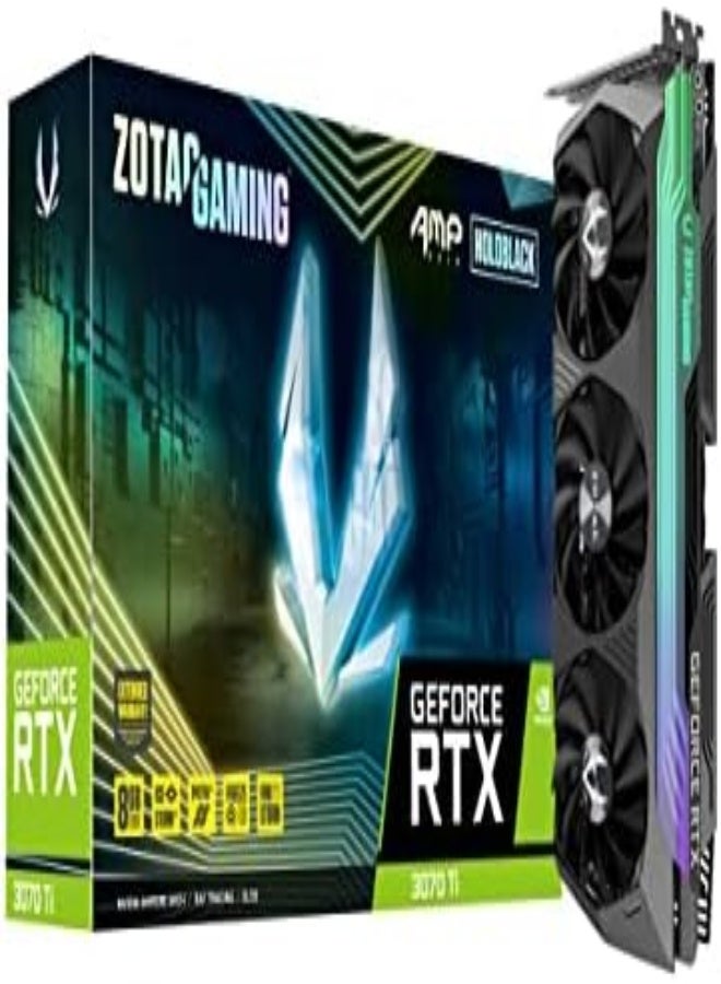 زوتاك Gaming GeForce RTX™ 3070 Ti AMP Holo 8GB GDDR6X 256-bit 19 Gbps PCIE 4.0 Graphics Card, HoloBlack, IceStorm 2.0 Advanced Cooling, Spectra RGB Lighting, ZT-A30710F-10P