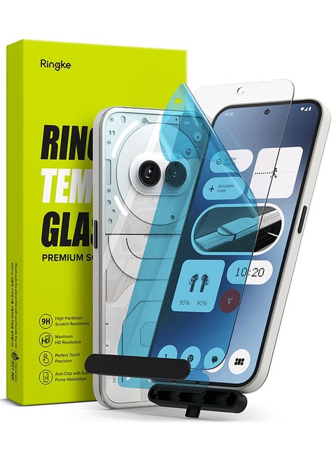Full Cover Tempered Glass Screen Protector Compatible With Nothing Phone (2A), Premium 9H Hardness Protective Film With Installation Kit- 2 Pack Clear