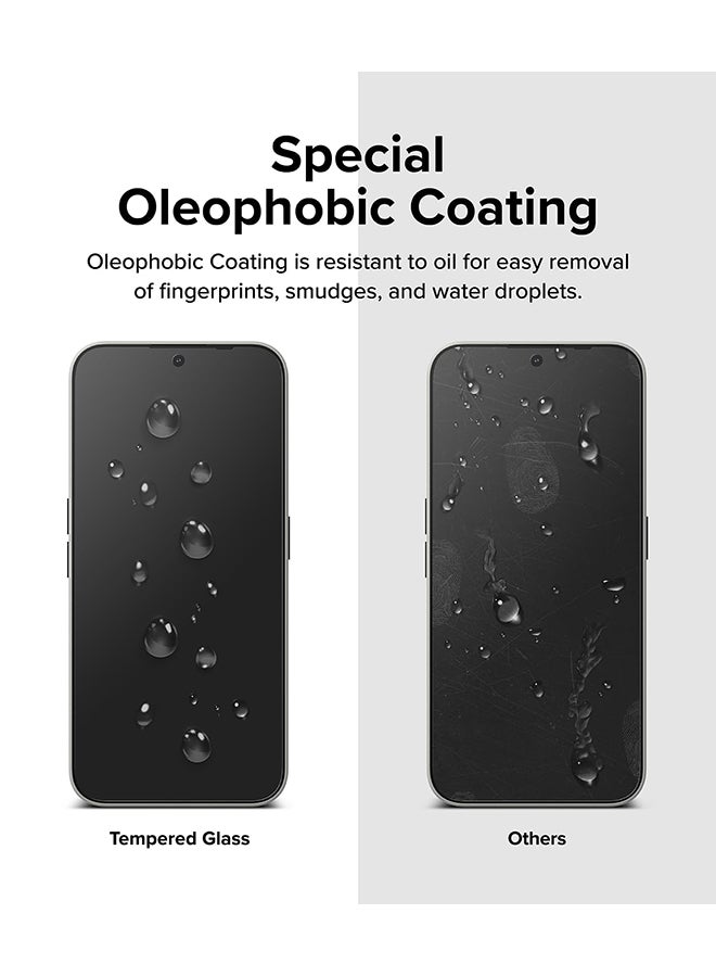 Ringke Full Cover Tempered Glass Screen Protector Compatible With Nothing Phone (2A), Premium 9H Hardness Protective Film With Installation Kit- 2 Pack Clear  - Image 5