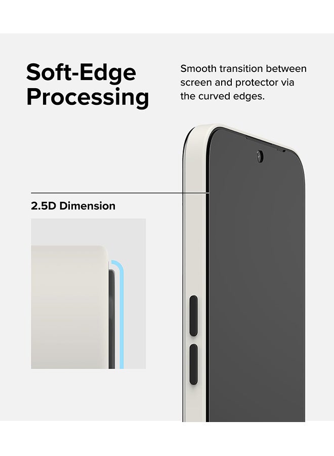 Ringke Full Cover Tempered Glass Screen Protector Compatible With Nothing Phone (2A), Premium 9H Hardness Protective Film With Installation Kit- 2 Pack Clear  - Image 3