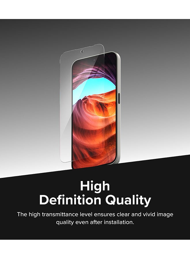 Ringke Full Cover Tempered Glass Screen Protector Compatible With Nothing Phone (2A), Premium 9H Hardness Protective Film With Installation Kit- 2 Pack Clear  - Image 4
