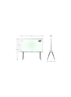 Samsung The Serif Smart TV, Lifestyle TV, 65 Inch, 2024, 360 All Round Design, Matte Display, Detachable Stand, Tizen OS QA65LS01DAUXZN Cloud White  - Image 3