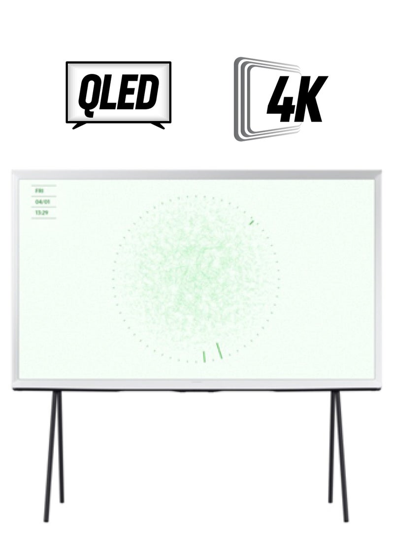 Samsung The Serif Smart TV, Lifestyle TV, 65 Inch, 2024, 360 All Round Design, Matte Display, Detachable Stand, Tizen OS QA65LS01DAUXZN Cloud White  - Image 1