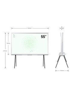 Samsung The Serif Smart TV, Lifestyle TV, 55 Inch, 2024, 360 All Round Design, Matte Display, Detachable Stand, Tizen OS QA55LS01DAUXZN Cloud White  - Image 3