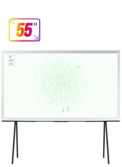 Samsung The Serif Smart TV, Lifestyle TV, 55 Inch, 2024, 360 All Round Design, Matte Display, Detachable Stand, Tizen OS QA55LS01DAUXZN Cloud White  - Image 1