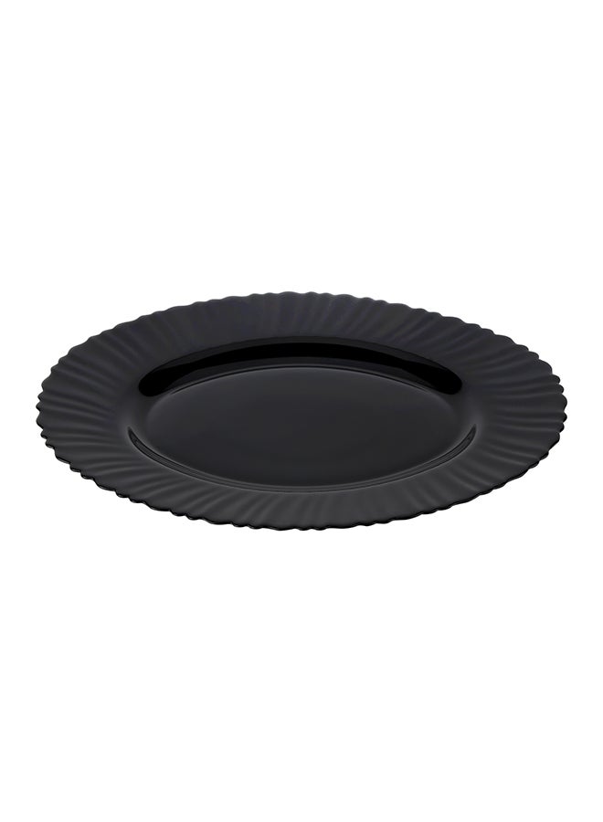 رويال فورد طبق Oval من Royalford 13" من مجموعة Black-Wave، لون أنيق مثالي لتقديم الأرز، المعكرونة، السلطة، أدوات مائدة خفيفة الوزن، آمنة في غسالة الصحون والميكروويف - Image 5