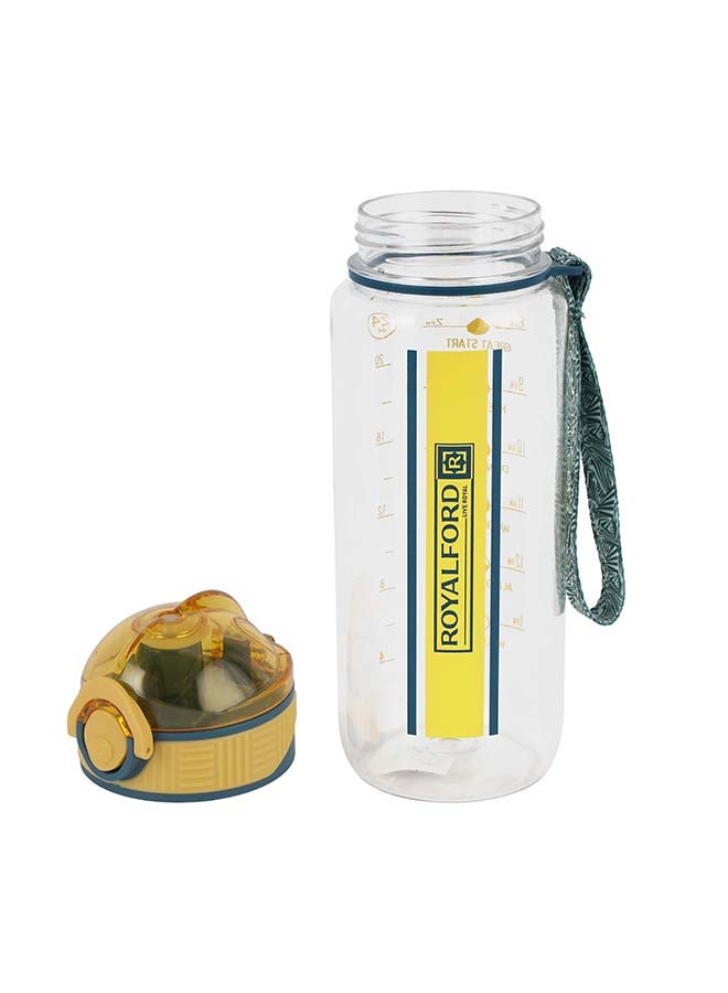 رويال فورد - Royalford 700ml Water Bottle RF12160 with Volume Tracker, Motivational Bottles with Flip Lid, PP Sipper and Straw Food-Grade and Elegant Design Multicolor - Image 1