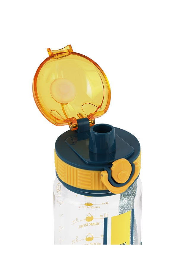 رويال فورد - Royalford 700ml Water Bottle RF12160 with Volume Tracker, Motivational Bottles with Flip Lid, PP Sipper and Straw Food-Grade and Elegant Design Multicolor - Image 1