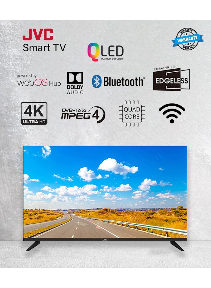 JVC 55 Inch Edgeless QLED 4K UHD  WebOS Smart TV With Bluetooth, Magic Remote And Dolby Audio-2024 Model LT-55NQ7145 Black  - Image 2