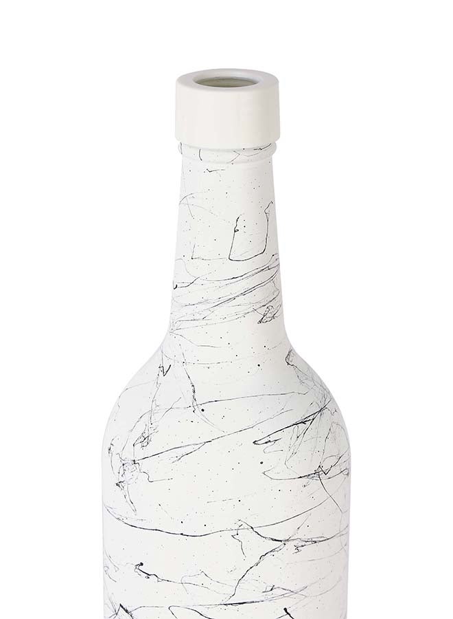 Royalford Royalford 750ML Glass Oil Bottle RF11770 Stylish Marble Design with Matte Design, Perfect for Dispensing Oil, Vinegar, Olive Oil, Spices, Etc. With PP Lid and Pouring Spout White Multicolor 750ml - Image 5