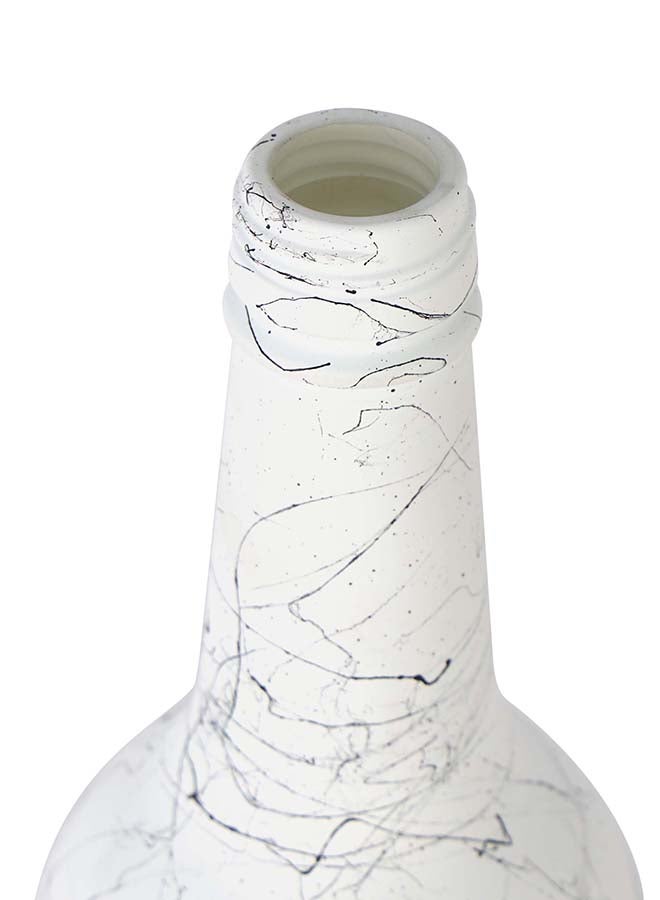 Royalford Royalford 750ML Glass Oil Bottle RF11770 Stylish Marble Design with Matte Design, Perfect for Dispensing Oil, Vinegar, Olive Oil, Spices, Etc. With PP Lid and Pouring Spout White Multicolor 750ml - Image 3