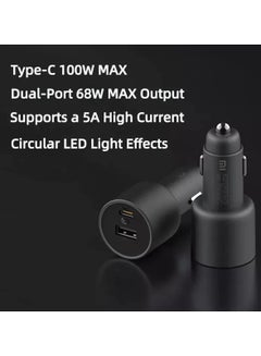 MI Car Charger 1A1C 100W 5V 3A Dual USB Fast Charging QC Charger Adapter- Black - pnsku/N70077152V/45/_/1716539499/a085824f-f96d-459a-b0fc-28065031008e