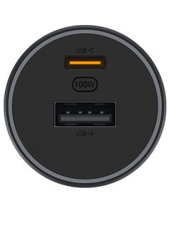 Xiaomi MI Car Charger 1A1C 100W 5V 3A Dual USB Fast Charging QC Charger Adapter- Black  - Image 3