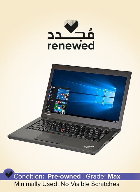 Renewed - Thinkpad T440 Laptop With 14-Inch Display,Intel Core i5 Processor/4th Gen/8GB RAM/512GB SSD/Windows English Black