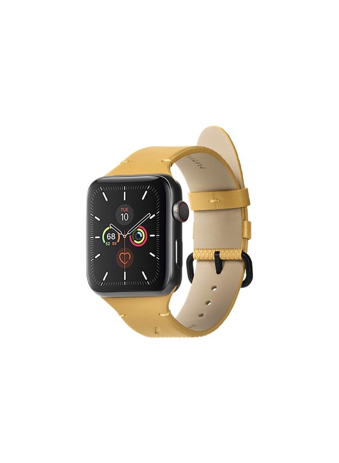 Native Union (Re)Classic Band For Apple Watch Ultra / 42 / 44 / 45mm Models - Elegant Textured Leather Band, Comfortable All-Day Wear, Eco-Friendly, Stain Resistant, Secure Attachment - Kraft - Image 4