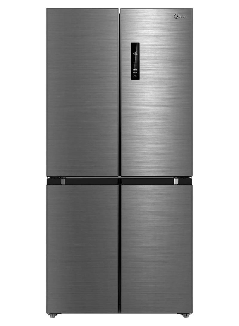 Midea 632L Gross 4 Door Premium Refrigerator, French Door With Smart Home Connect (Wi-Fi), Smart Sensor, Vario Box (3 Temp), Inverter Quattro Compressor, Multi-Temperature MDRF632FIG46D Silver - Image 1
