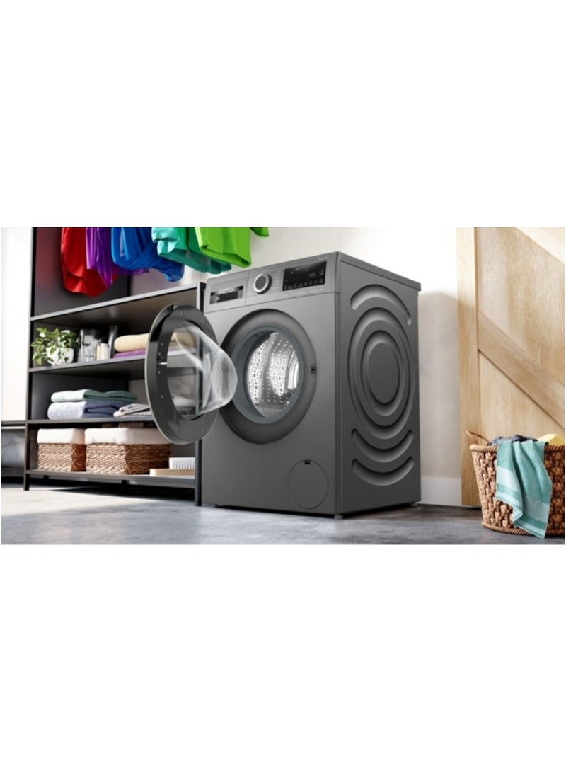 BOSCH Series 4 Washing Machine, Frontloader Fullsize 9 kg 1400 RPM 9 kg WGA244ZREG Silver  - Image 3