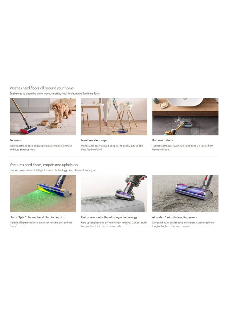 dyson - Dyson V12s Detect Slim Submarine Complete wet and dry vacuum cleaner (Gold/Gold) 545 W Dyson V12s Gold - Image 1