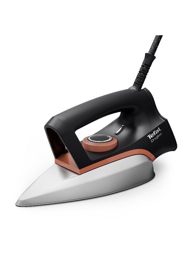 Tefal Dry Iron | Classical Plus | 1200 W | Fast Heat-Up | Easy-Gliding Soleplate | Lightweight | Temperature control | Black & Terracotta | 2 years warranty | FS3110M0 1200 W FS3110M0 Black/Terracotta - Image 1