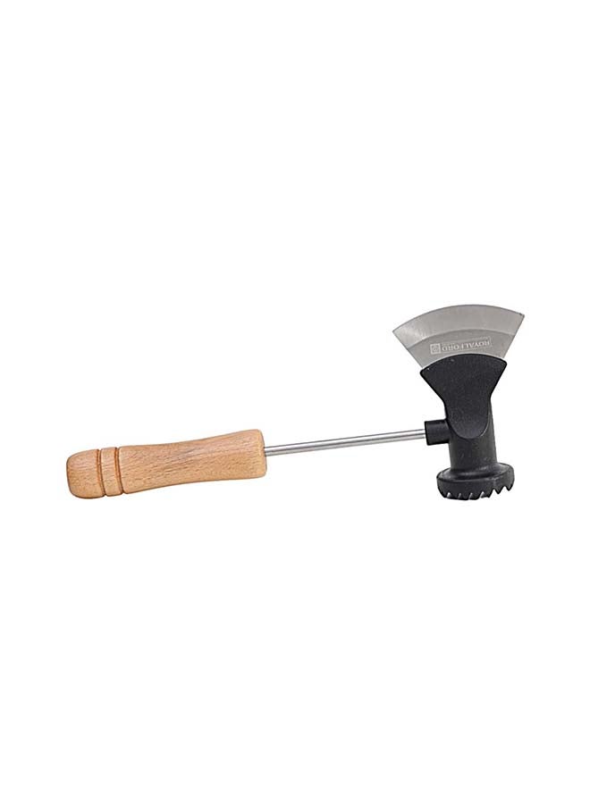 رويال فورد Royalford 2-in-1 Meat Tenderizer with Axe Knife RF12453 Beech Wood Handle, Stylish and Long Classic Design, Chop and Tenderise Meat Pieces, Used for Steak, Chicken, Fish Multicolor  - Image 4