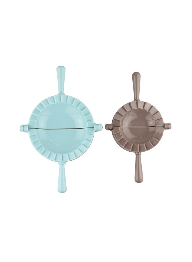 رويال فورد Royalford Dumpling Mould Set RF12275 Plastic Dumplings Maker 2 Sizes, Big and Small, with Crimped Edges, Perfect for Momos, Wontons, Samosas, Empanada, Pastry, etc. Multicolor 12.5cm  - Image 1