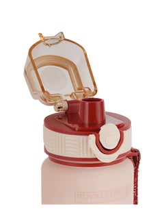 رويال فورد Royalford 700ml Water Bottle RF12158 with Volume Tracker, Motivational Bottles with Flip Lid, PP Sipper and Straw Perfect for School, Office and Gym Leak-Proof and Food-Grade and Elegant Design Multicolor  - Image 5