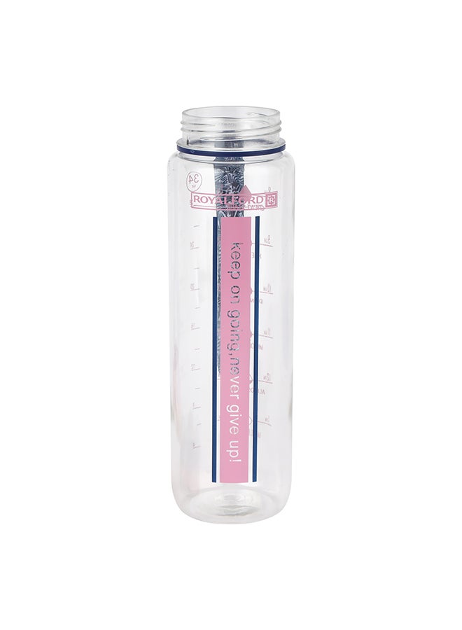 Royalford 1000ml Water Bottle RF12159 with Tracker, Motivational Bottles with Flip Lid, PP Sipper and Straw Perfect for School, Office and Gym Leak-Proof Food-Grade and Elegant Design Multicolor