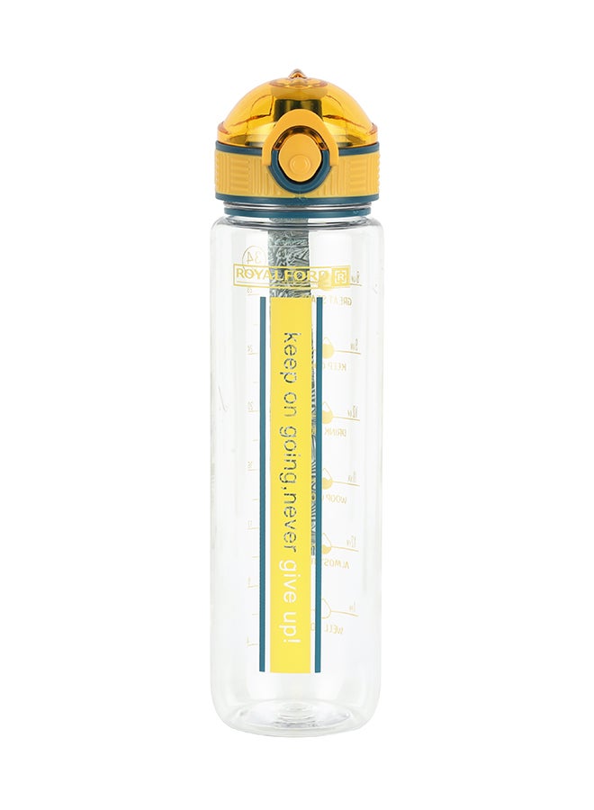 Royalford 1000ml Water Bottle RF12159 with Tracker, Motivational Bottles with Flip Lid, PP Sipper and Straw Perfect for School, Office and Gym Leak-Proof Food-Grade and Elegant Design Multicolor