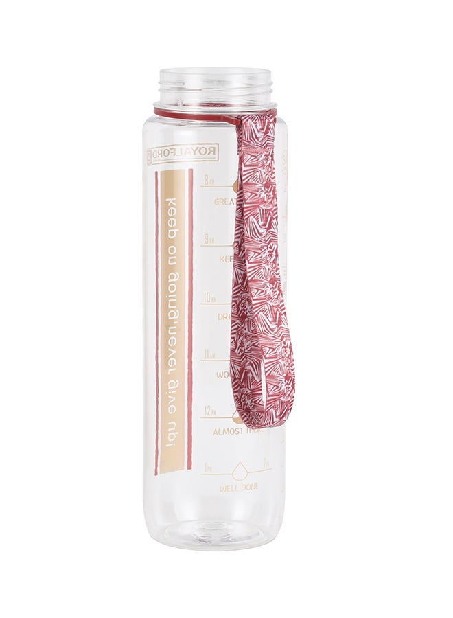 Royalford 1000ml Water Bottle RF12159 with Tracker, Motivational Bottles with Flip Lid, PP Sipper and Straw Perfect for School, Office and Gym Leak-Proof Food-Grade and Elegant Design Multicolor