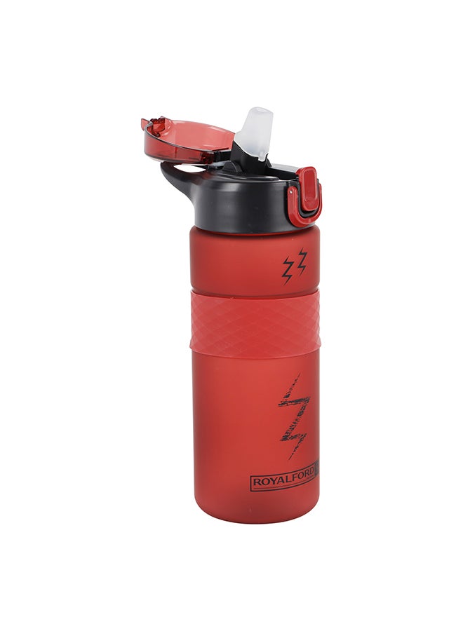رويال فورد Royalford 700ml Water Bottle RF12162 Plastic Bottles with Flip Lid, Silicone Sipper and Straw, Strap Perfect for School, Office and Gym Leak-Proof Food-Grade and Elegant Design Multicolor  - Image 3