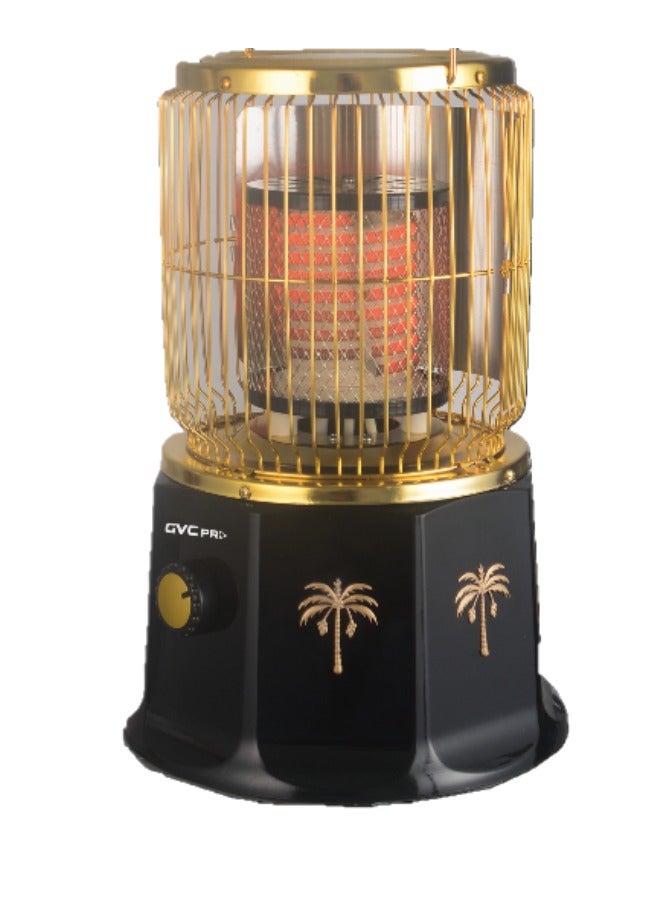 gvc pro Heater With Saudi Emblem Sword And Golden Palm Tree 2000 W GVCHT-2002B Gold/Black  - Image 4