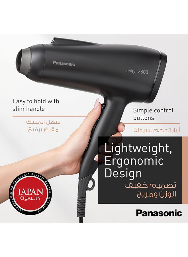 Panasonic - 2300W Ionic Hair Dryer With Powerful Airflow, 6 Airflow Settings, Heat Protection And Concentrator Nozzle - Eh-Ne85-K685 Black - Image 1