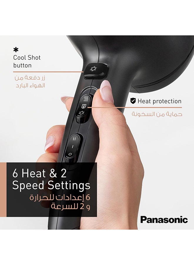 Panasonic - 2300W Ionic Hair Dryer With Powerful Airflow, 6 Airflow Settings, Heat Protection And Concentrator Nozzle - Eh-Ne85-K685 Black - Image 1
