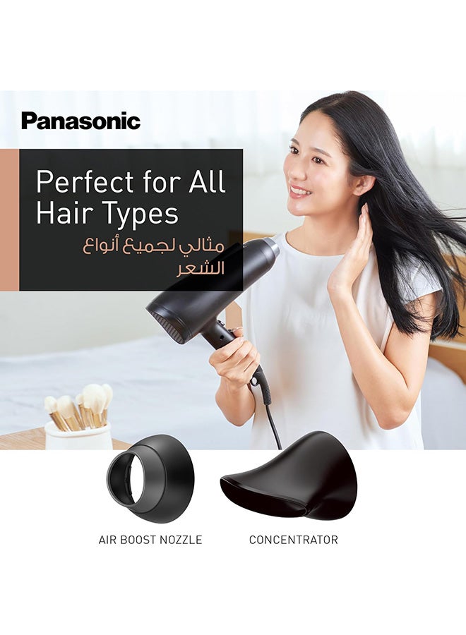 Panasonic - 2300W Ionic Hair Dryer With Powerful Airflow, 6 Airflow Settings, Heat Protection And Concentrator Nozzle - Eh-Ne85-K685 Black - Image 1