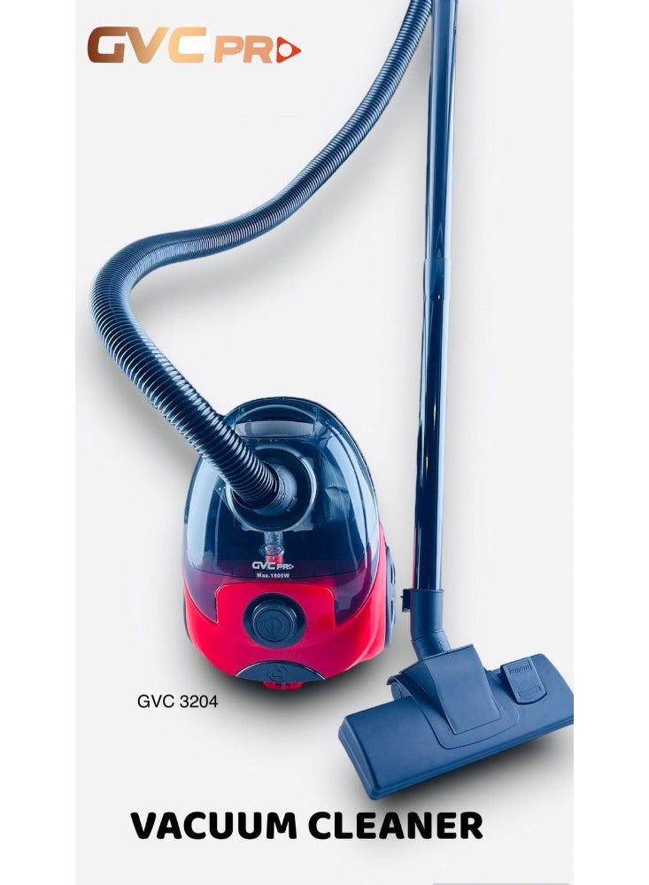جي في سي برو - مكنسة كهربائية سعة 2 لتر بقدرة 1800 وات GVC-3204 أحمر/أسود 2 L 1800 W GVC-3204 - Image 1