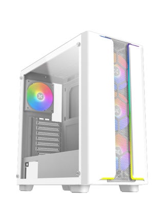 Gaming Y Pro Arctic Dual ARGB ATX Gaming Case, Elegant Meshed Grill Design Front Panel, Superior Airflow and Ventilation Design, Liquid Cooling Radiator up to 360mm, EN42256 White - pnsku/N70077444V/45/_/1717058743/5a9417b6-67ba-4e87-9c5c-84bdabb7e2d2