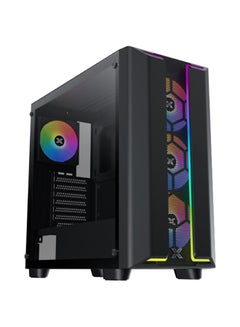 Xigmatek Gaming Y Pro Dual ARGB ATX Gaming Case, Elegant Meshed Grill Design Front Panel, Superior Airflow and Ventilation Design, Liquid Cooling Radiator up to 360mm, EN42218 Black  - Image 1