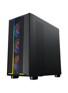 Xigmatek Gaming Y Pro Dual ARGB ATX Gaming Case, Elegant Meshed Grill Design Front Panel, Superior Airflow and Ventilation Design, Liquid Cooling Radiator up to 360mm, EN42218 Black  - Image 3