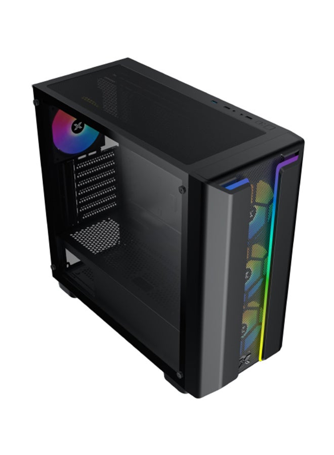 Xigmatek Gaming Y Pro Dual ARGB ATX Gaming Case, Elegant Meshed Grill Design Front Panel, Superior Airflow and Ventilation Design, Liquid Cooling Radiator up to 360mm, EN42218 Black  - Image 5