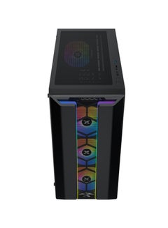 Xigmatek Gaming Y Pro Dual ARGB ATX Gaming Case, Elegant Meshed Grill Design Front Panel, Superior Airflow and Ventilation Design, Liquid Cooling Radiator up to 360mm, EN42218 Black  - Image 4