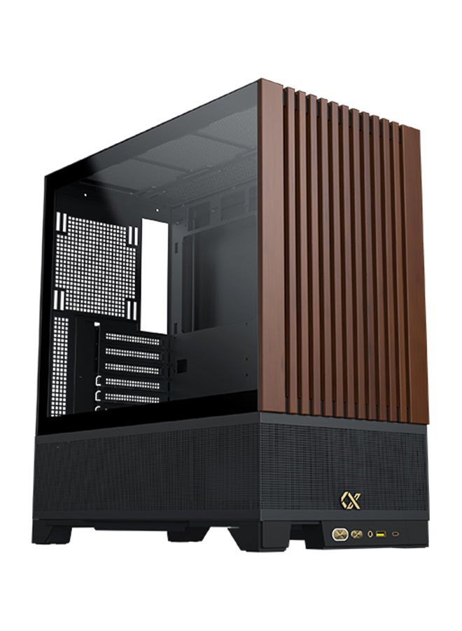 Xigmatek - Endorphin Wd Arctic Mid Tower Case With Wood Pannels EN42201 Ean Black - Image 1