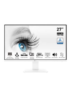 MSI Pro MP273AW Business Productivity Monitors, 27" FHD IPS Display, 100Hz Refresh Rate, 1ms (MPRT) Response Time, EyesErgo Technology, 16.7m Display Colors | MP273AW White  - Image 1