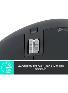 Logitech MX Master 3S for Business, Wireless Mouse with Quiet Clicks, 8K DPI, Secured Logi Bolt USB Receiver, Bluetooth, USB-C charging, MagSpeed Scrolling, Windows/Mac/Chrome/Linux - Grey Black  - Image 4