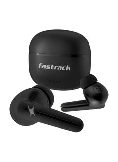 Fpods(New Launch) FX100 Bluetooth TWS In-Ear Earbuds With 40 Hrs Playtime | BT V5.3 | 13mm Extra Deep Bass Drivers | Quad Mic ENC For Clear Calls | Ultra Low 50ms Latency Gaming Mode | NitroFast Charge Black